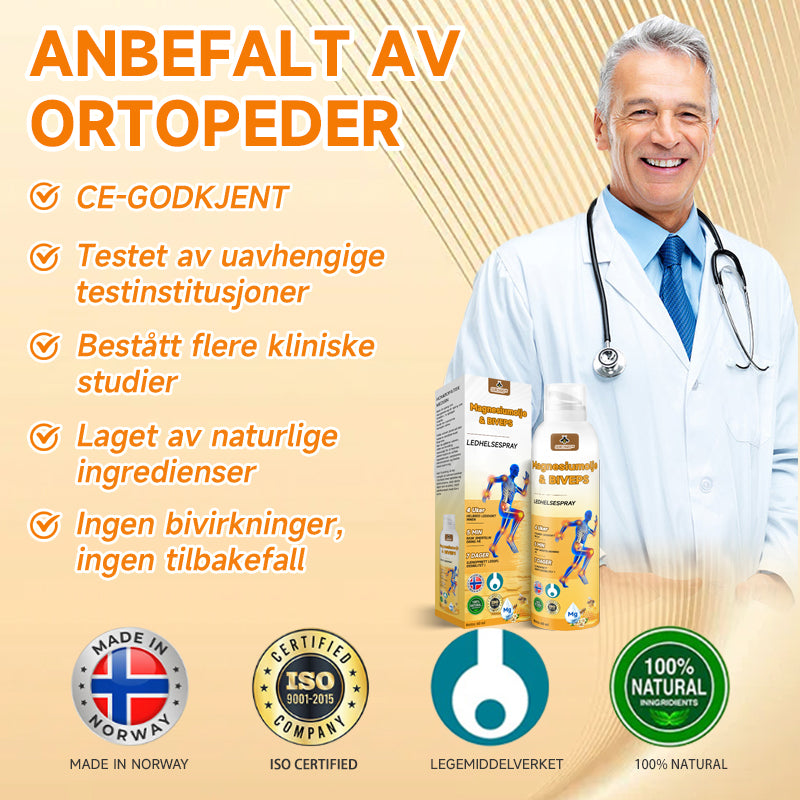 💖Ourlyard™ Magnesiumolje og Bievenn Leddsmertespray👨⚕️Godkjent av Norsk Ortopedisk Forening (NOF)