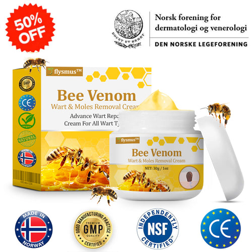 🐝flysmus™ Bievenom vorte- og føflekkfjerningskrem, sertifisert av Statens legemiddelverk (NoMA)💖✅