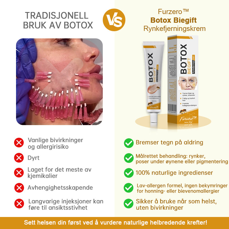 🫎🎀Laget og sendt fra Norge ✅ Furzero™ Botox Bee Venom Rynkefjerningskrem - Siste dag kampanje 70 % AVSLAG