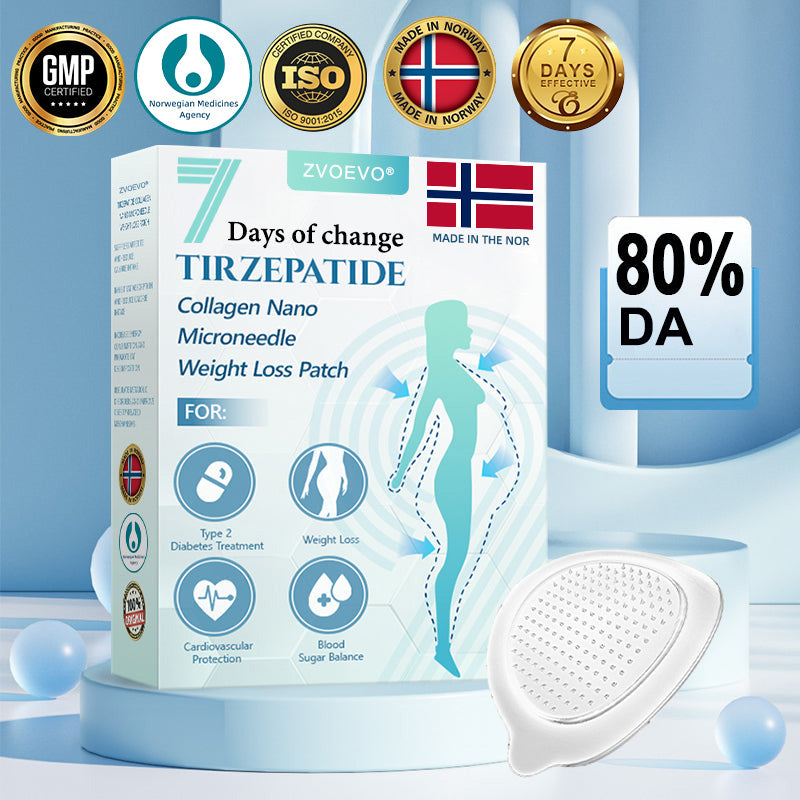 ⚖️🐙【Siste dags tilbud -60 %🌟】🌈🌈ZVOEVO® SMGT-GLP-1 Tirzenti & Kollagen Nano-Mikronål Slankepatch丨Rettet mot fedme, slapp hud, høyt blodtrykk, diabetes, fettlever, leddsmerter og tretthet