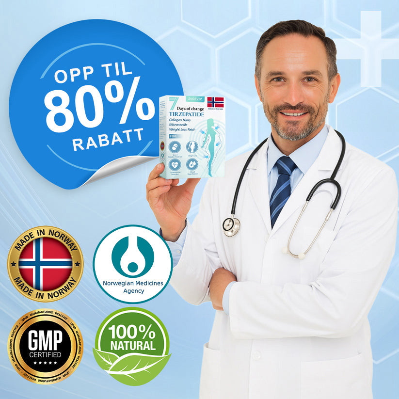 ⚖️🐙【Siste dags tilbud -60 %🌟】🌈🌈ZVOEVO® SMGT-GLP-1 Tirzenti & Kollagen Nano-Mikronål Slankepatch丨Rettet mot fedme, slapp hud, høyt blodtrykk, diabetes, fettlever, leddsmerter og tretthet
