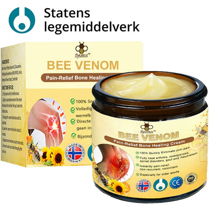 ✅ Offisiell butikk: flysmus™ Bee Venom Smertelindrende Beinhelingskrem 👨‍⚕️ Godkjent av Norsk Ortopedisk Forening (NOF) (Lindrer leddsmerter, hevelse, stivhet, rødhet, varme, ømhet og leddutmattelse)